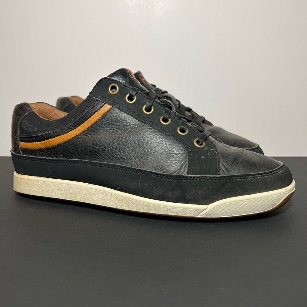 Mens FOOTJOY Contour Black Leather Spikeless Golf Shoes / Size 7.5 Wide